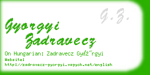 gyorgyi zadravecz business card